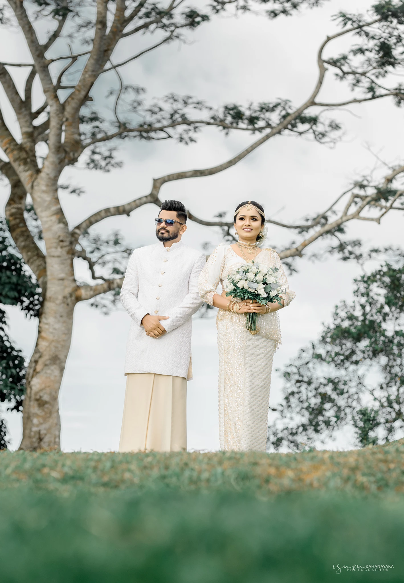 Table setup with candles and glassware